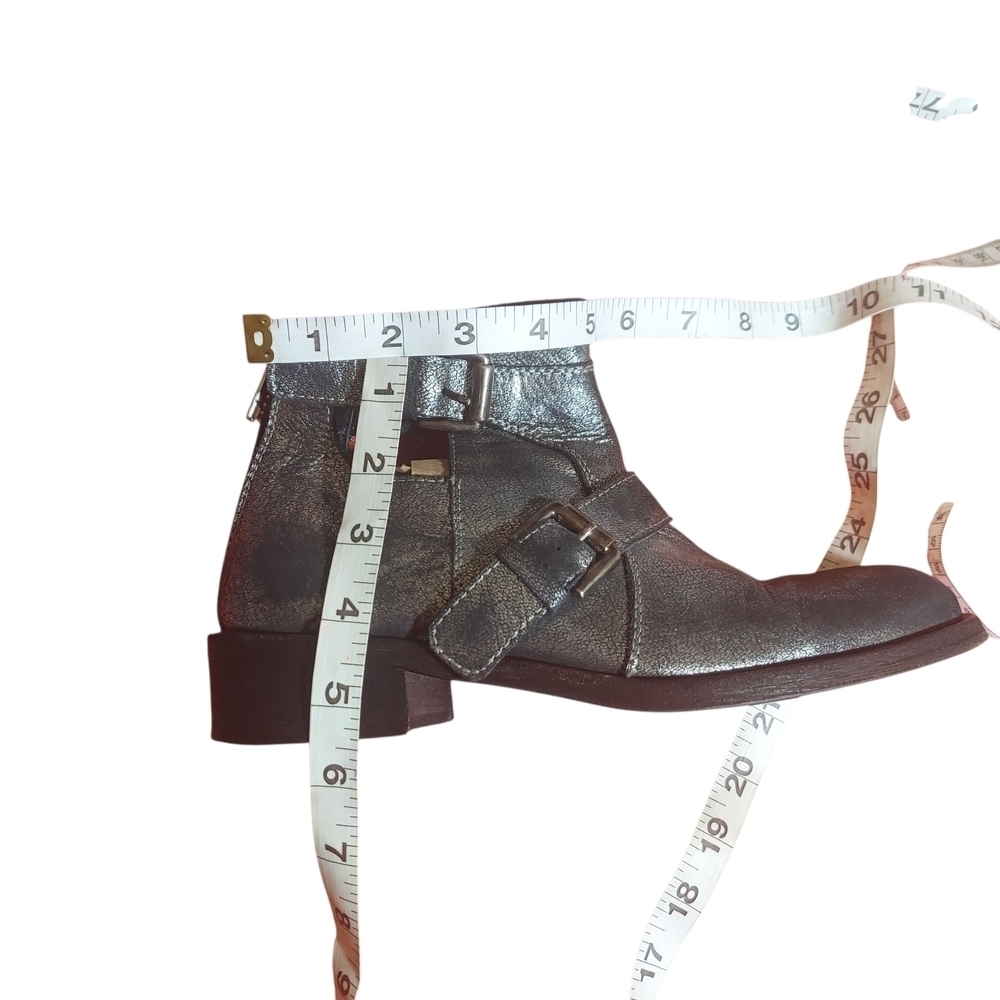 Steven by Steve Madden Italian Leather Buckle Moto Ankle Boots 37 Made in Italy - Picture 10 of 15